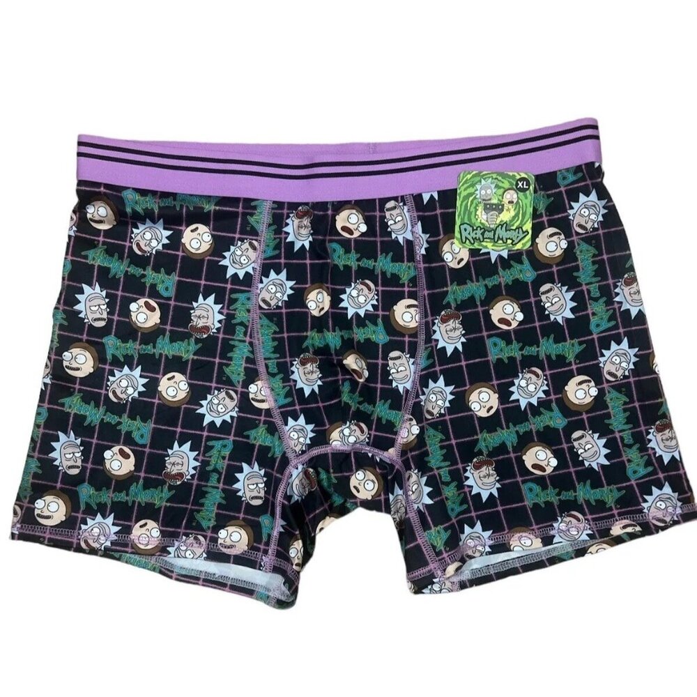 Rick and Morty Boxer Briefs Underwear Men's Size XL TV Adult Swim‎ Cartoons